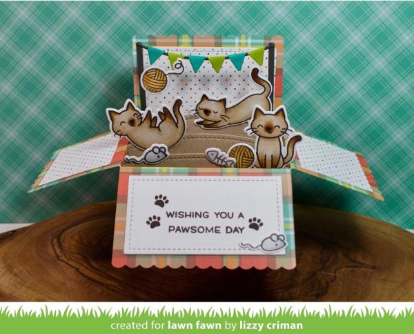 Lawn Fawn Stempelset "Meow You Doin'" Clear Stamp