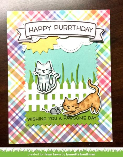 Lawn Fawn Stempelset "Meow You Doin'" Clear Stamp