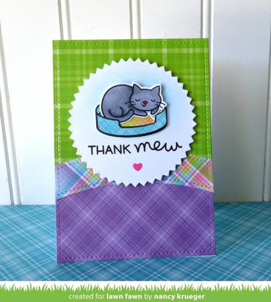 Lawn Fawn Stempelset "Meow You Doin'" Clear Stamp