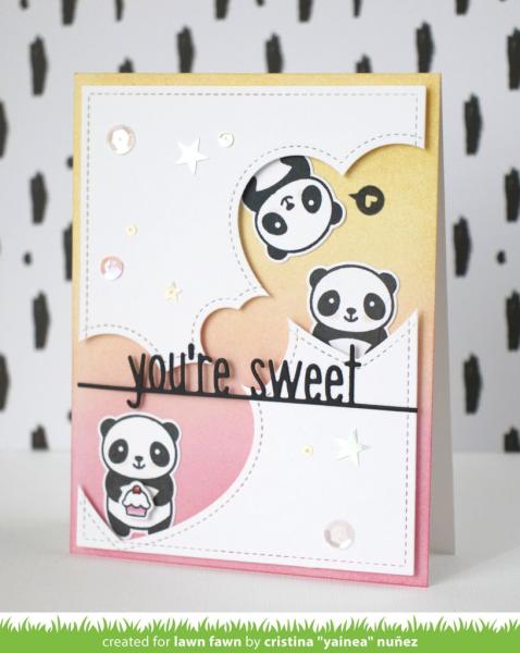 Lawn Fawn Craft Die - Outside In Stitched Heart Stackables