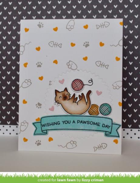 Lawn Fawn Stempelset "Meow You Doin'" Clear Stamp