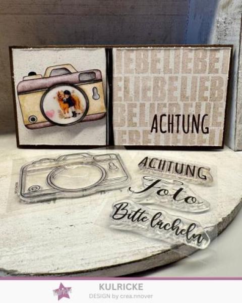 Kulricke Stempelset "Achtung Foto "  A7 Clear Stamp