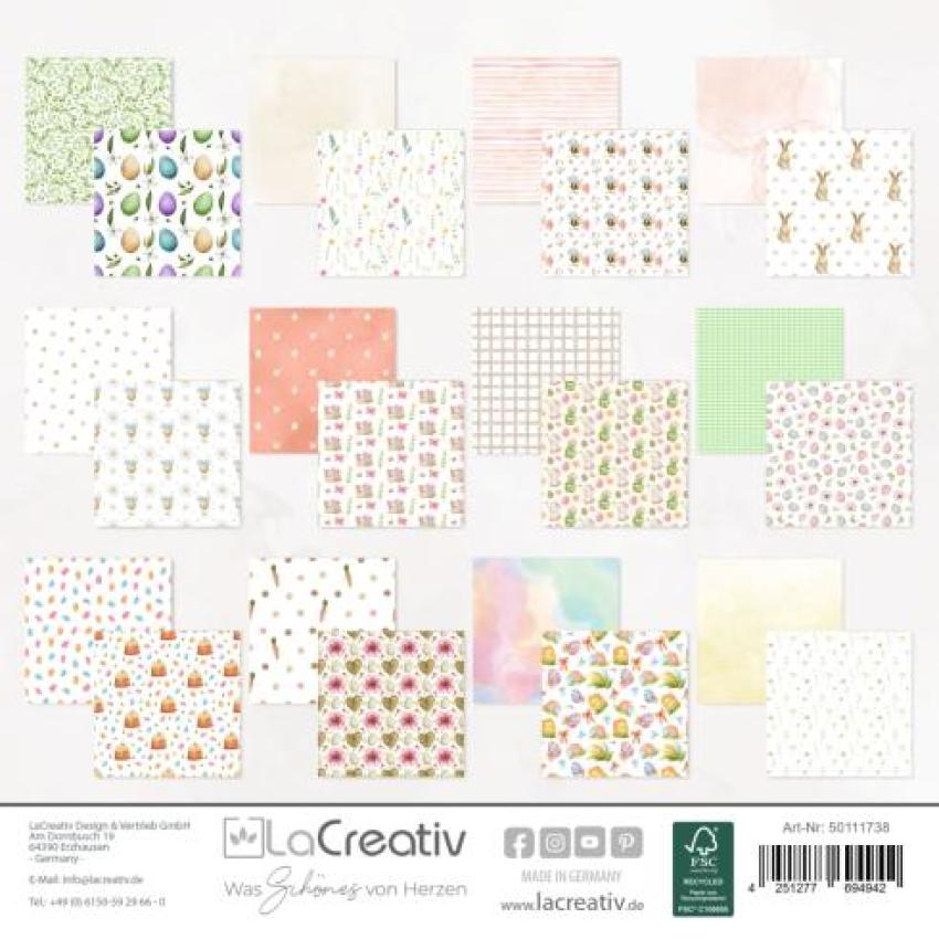 LaCreativ - Designpapier "Kleine Osterwelt" Paper Pack 6x6" - 24 Bogen