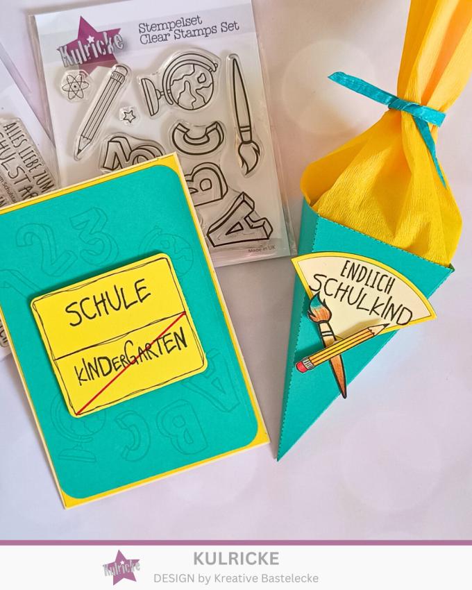 Kulricke Stempel "Wunderbare Schulzeit" Clear Stamp