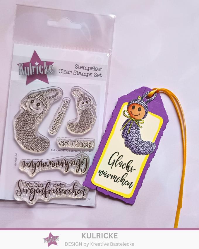 Kulricke Stempelset "Sorgenwürmchen" Clear Stamp