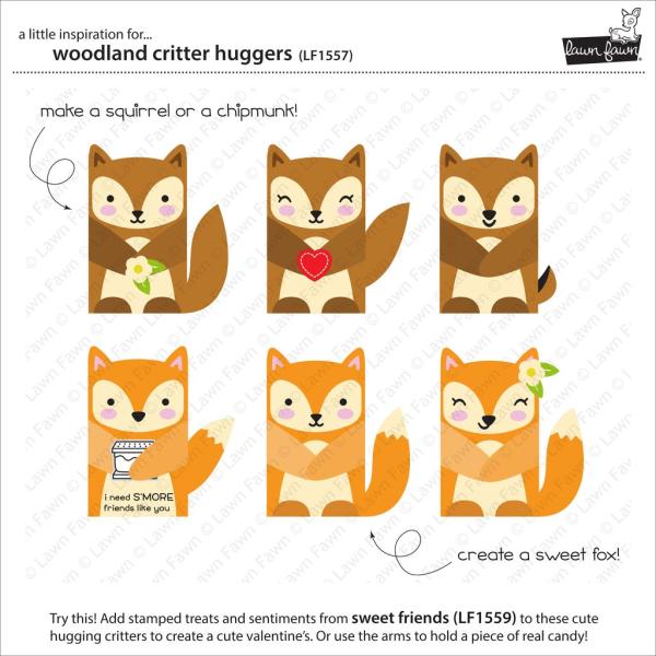 Lawn Fawn Craft Die - Woodland Critter Huggers