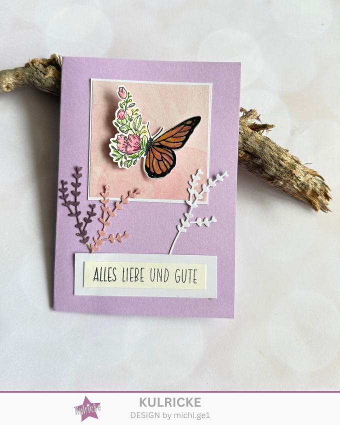 Kulricke Stempelset "Schmetterlingsgarten" Clear Stamp