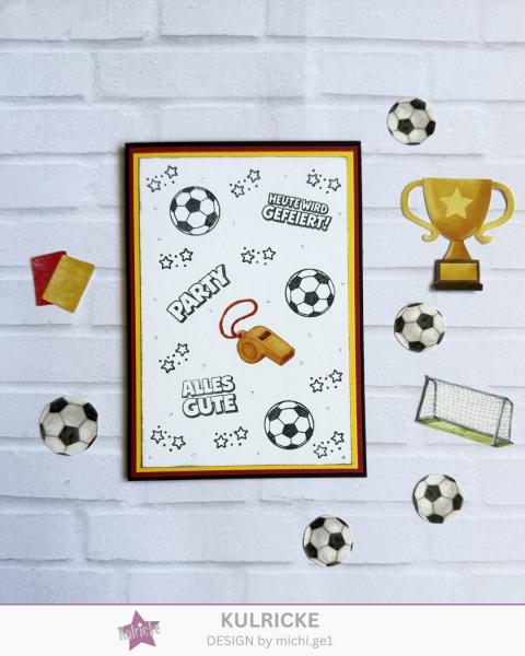Kulricke Stempel "Party Power" 10x10cm Clear Stamp