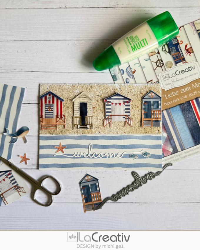 Kulricke Stanzschablone "Faltboot Welcome" Craft Die | Stanze