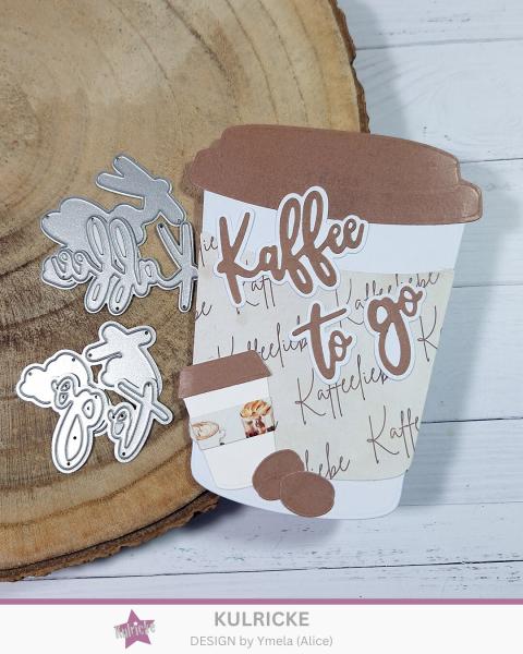 Kulricke Bundle " Kaffee, Kakao, Tee To-Go " Inkl. 3 Stanzen-Sets + Designpapier