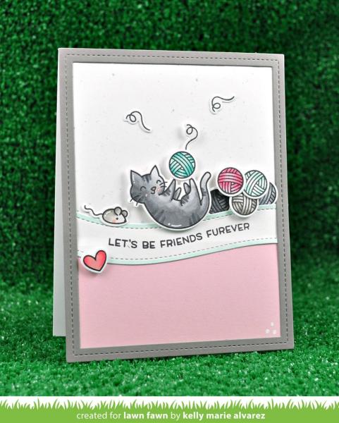 Lawn Fawn Stempelset "Meow You Doin'" Clear Stamp