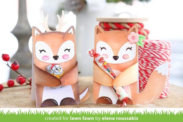 Lawn Fawn Craft Die - Woodland Critter Huggers