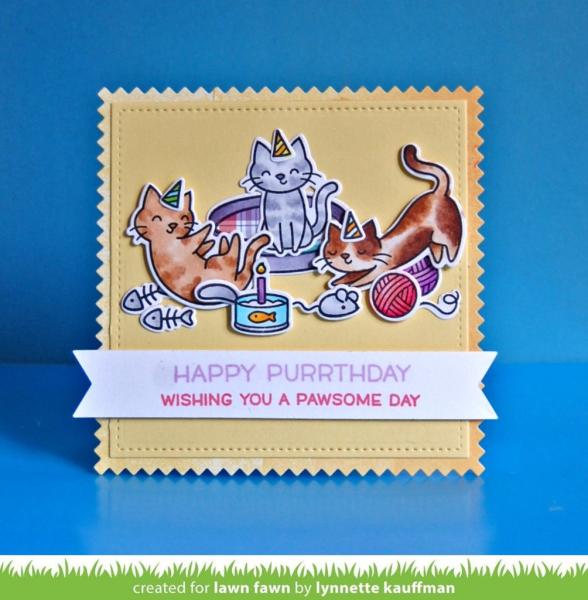 Lawn Fawn Stempelset "Meow You Doin'" Clear Stamp