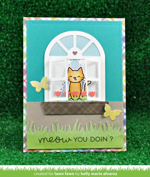 Lawn Fawn Stempelset "Meow You Doin'" Clear Stamp
