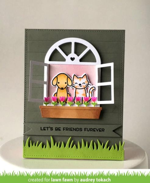 Lawn Fawn Stempelset "Meow You Doin'" Clear Stamp