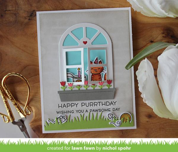 Lawn Fawn Stempelset "Meow You Doin'" Clear Stamp