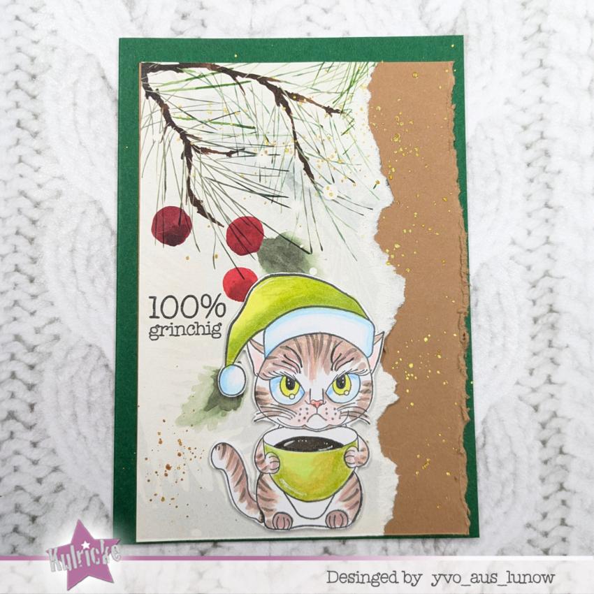 Kulricke Stempelset "Grummel-Katze" Clear Stamp