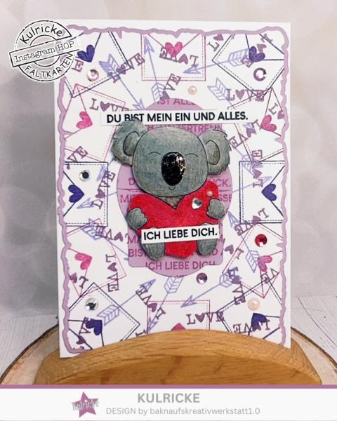 Kulricke Stempelset "In Liebe Label" A7 Clear Stamp