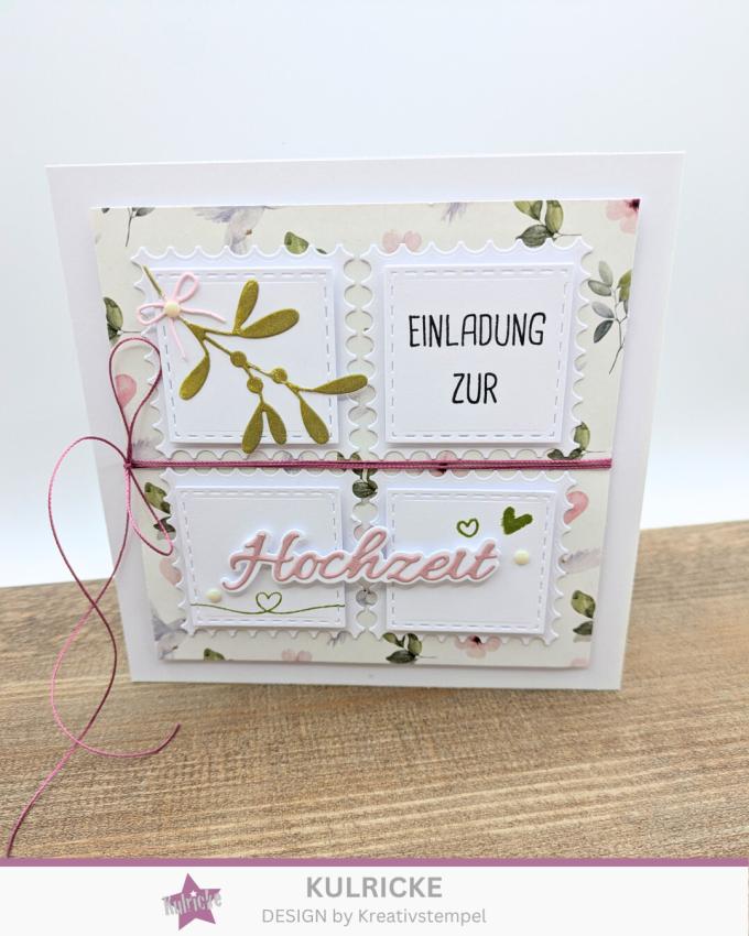 Kulricke Stempel "Ja zur Hochzeit Wortzauber" 10x10cm Clear Stamp