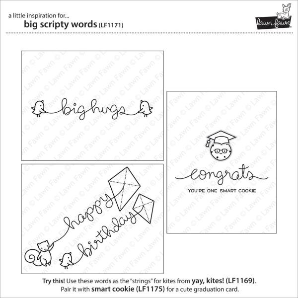 Lawn Fawn Stempelset "Big Scripty Words" Clear Stamp