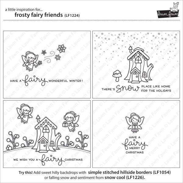 Lawn Fawn Stempelset "Frosty Fairy Friends" Clear Stamp