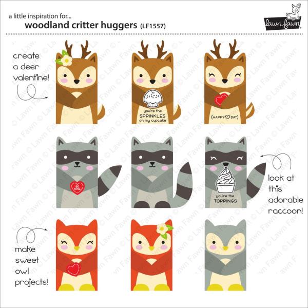 Lawn Fawn Craft Die - Woodland Critter Huggers