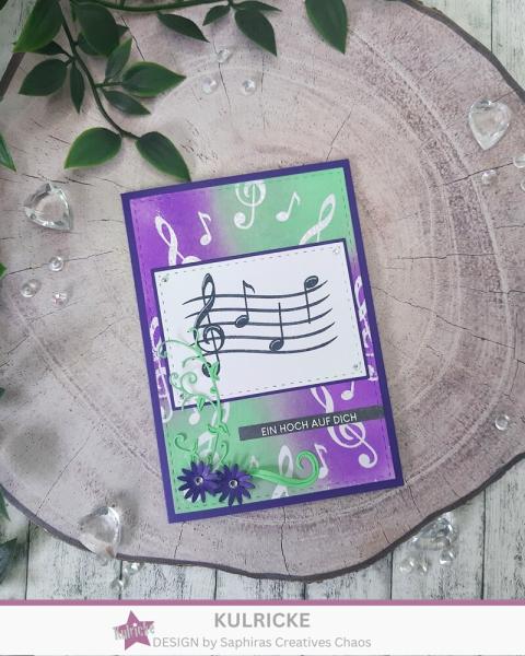 Kulricke Stempelset "Notensammlung "  A7 Clear Stamp