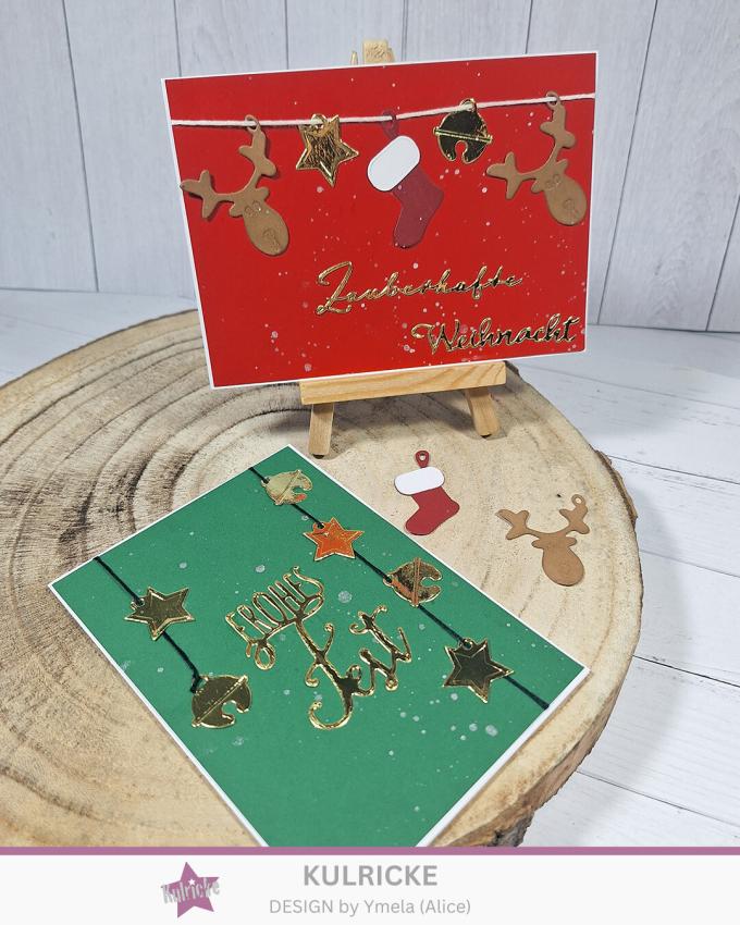 Kulricke Stanzschablone "Kleine Weihnachtsanhänger" Craft Die 