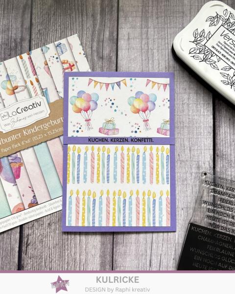 Kulricke Stempelset "Feierlaune" Label A7 Clear Stamp