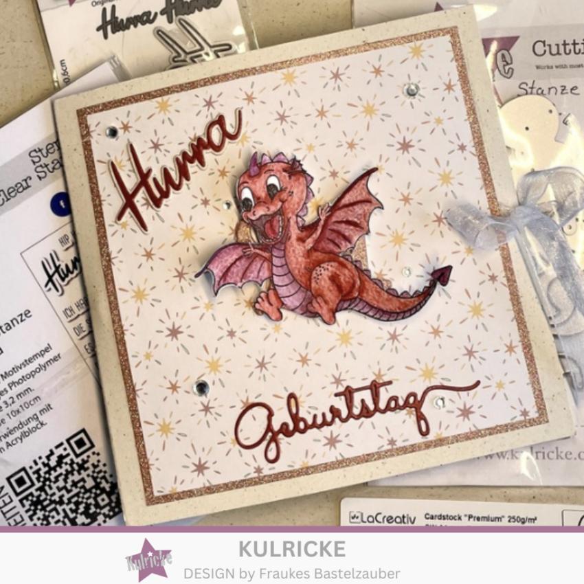 Kulricke Stempel "Drachenstark" Clear Stamp
