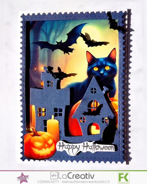 Kulricke Stanzschablone "Halloween Haus Fenster/Insert" Craft Die 