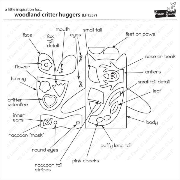 Lawn Fawn Craft Die - Woodland Critter Huggers