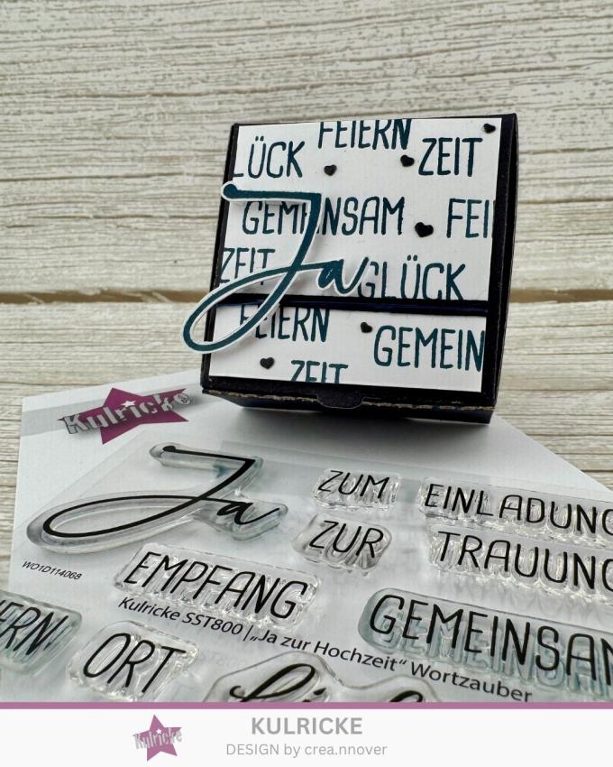 Kulricke Stempel "Ja zur Hochzeit Wortzauber" 10x10cm Clear Stamp