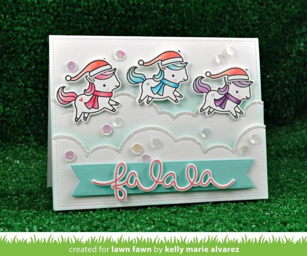 Lawn Fawn Stempelset "Winter Big Scripty Words" Clear Stamp