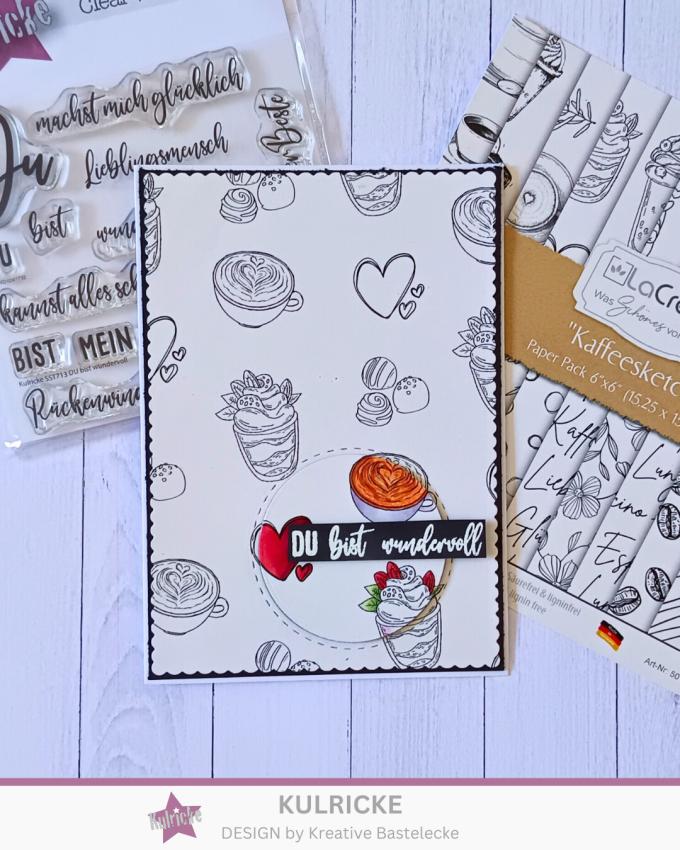 LaCreativ - Designpapier "Kaffeesketch" Paper Pack 6x6" - 24 Bogen