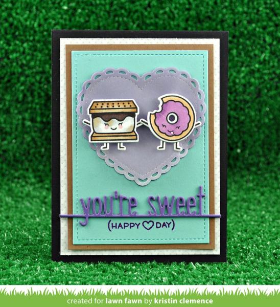 Lawn Fawn Craft Die - Lacy Heart Stackables