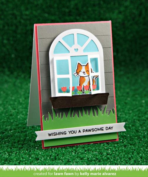 Lawn Fawn Stempelset "Meow You Doin'" Clear Stamp