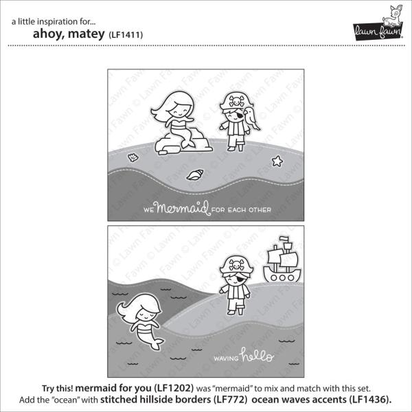 Lawn Fawn Stempelset "Ahoy, Matey" Clear Stamp