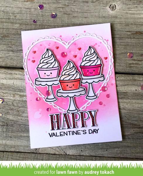 Lawn Fawn Craft Die - Lacy Heart Stackables