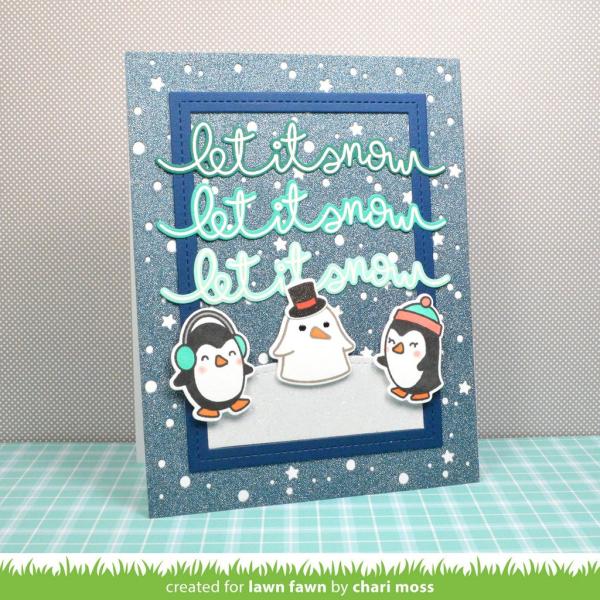Lawn Fawn Stempelset "Winter Big Scripty Words" Clear Stamp
