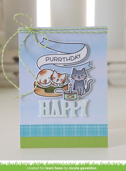 Lawn Fawn Stempelset "Meow You Doin'" Clear Stamp