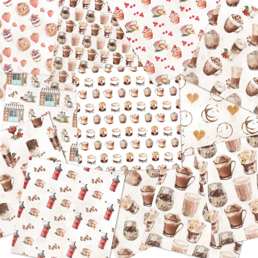 LaCreativ - Designpapier "Kaffeeliebe " Paper Pack 6x6" - 24 Bogen