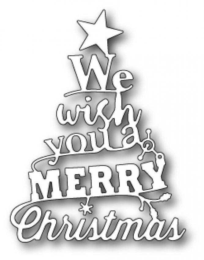 Memory Box Die - Merry Christmas Tree craft die
