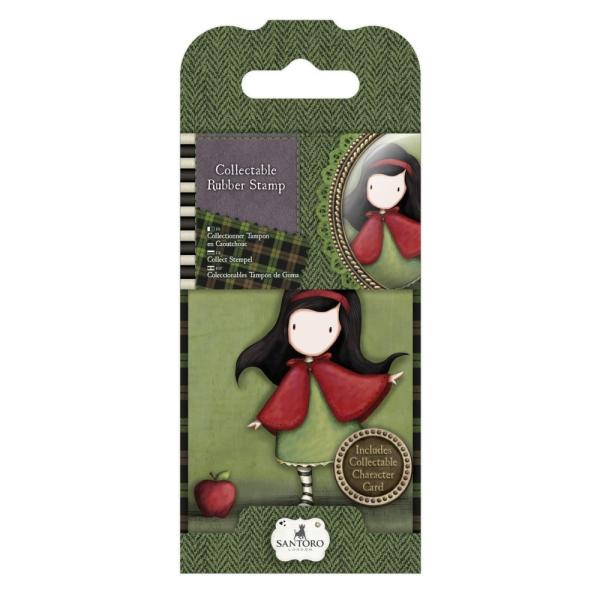 Gorjuss Santoro - Mini Gummistempel - Nr. 14 - Roter Umhang