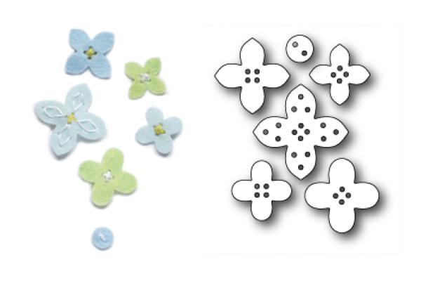 Memory Box Die - Plush Flower Buttons