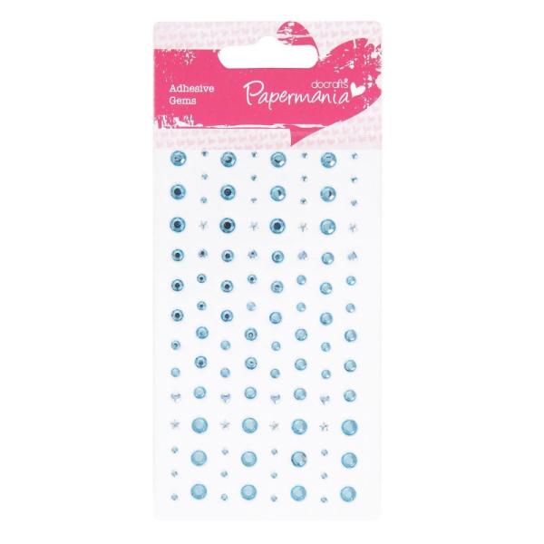 Schmucksteine Set Selbstklebend (104 Stk.) Zartes Blau