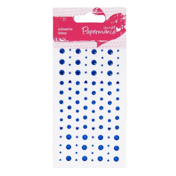 Schmucksteine Set Selbstklebend (104 Stk.) Blau