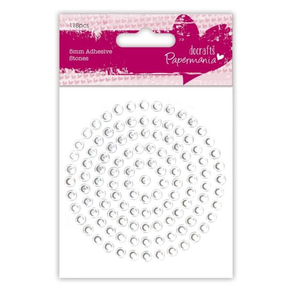 Schmucksteine 5mm Selbstklebend (118 Stk.) Silber