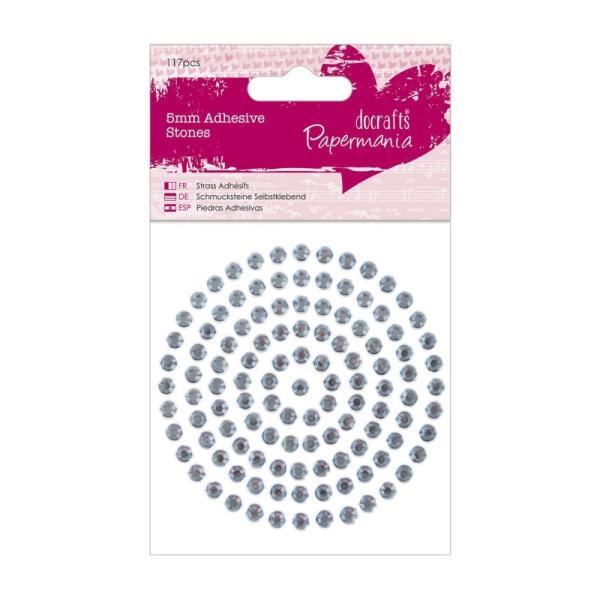Schmucksteine 5mm Selbstklebend (118 Stk.) Hellblau