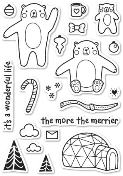 Poppystamp - "Wintertime Bears  " Clear Stamp